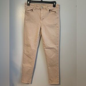 American Eagle Skinny Pink Washed Jeans.   Hyper Stretch. Size 10